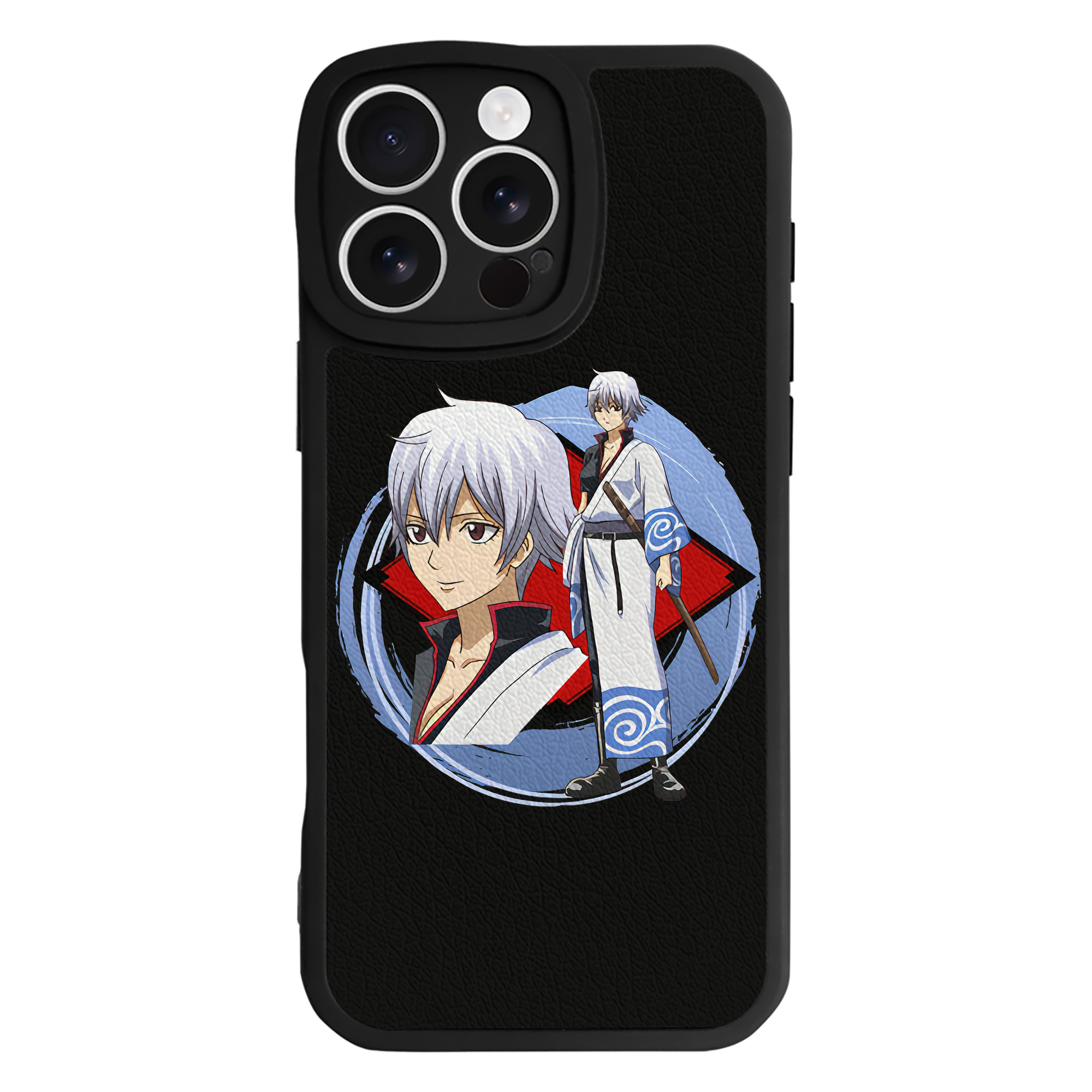（画像用） ぎんたま 坂田銀時（さかたぎんとき） 神楽 志村新八（しむら しんぱち） GINTAMA Sakata Gintoki Kagura Shimura Shinpachi 【iPhone 16シリーズ対応】シリコンスマホケース（レザー調） 材質：シリコン
